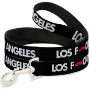 Dog Leash - LOS F*CKIN' ANGELES Mustache Black/White/Pink