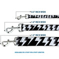 Load image into Gallery viewer, Dog Leash - Lightning Bolts Sketch Black/White
