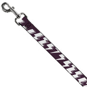 Dog Leash - Lightning Bolts Sketch Plum/White