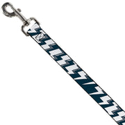 Dog Leash - Lightning Bolts Sketch Navy/White