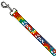 Dog Leash - LOVE IS LOVE BD Tie Dye/White