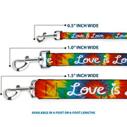 Dog Leash - LOVE IS LOVE BD Tie Dye/White
