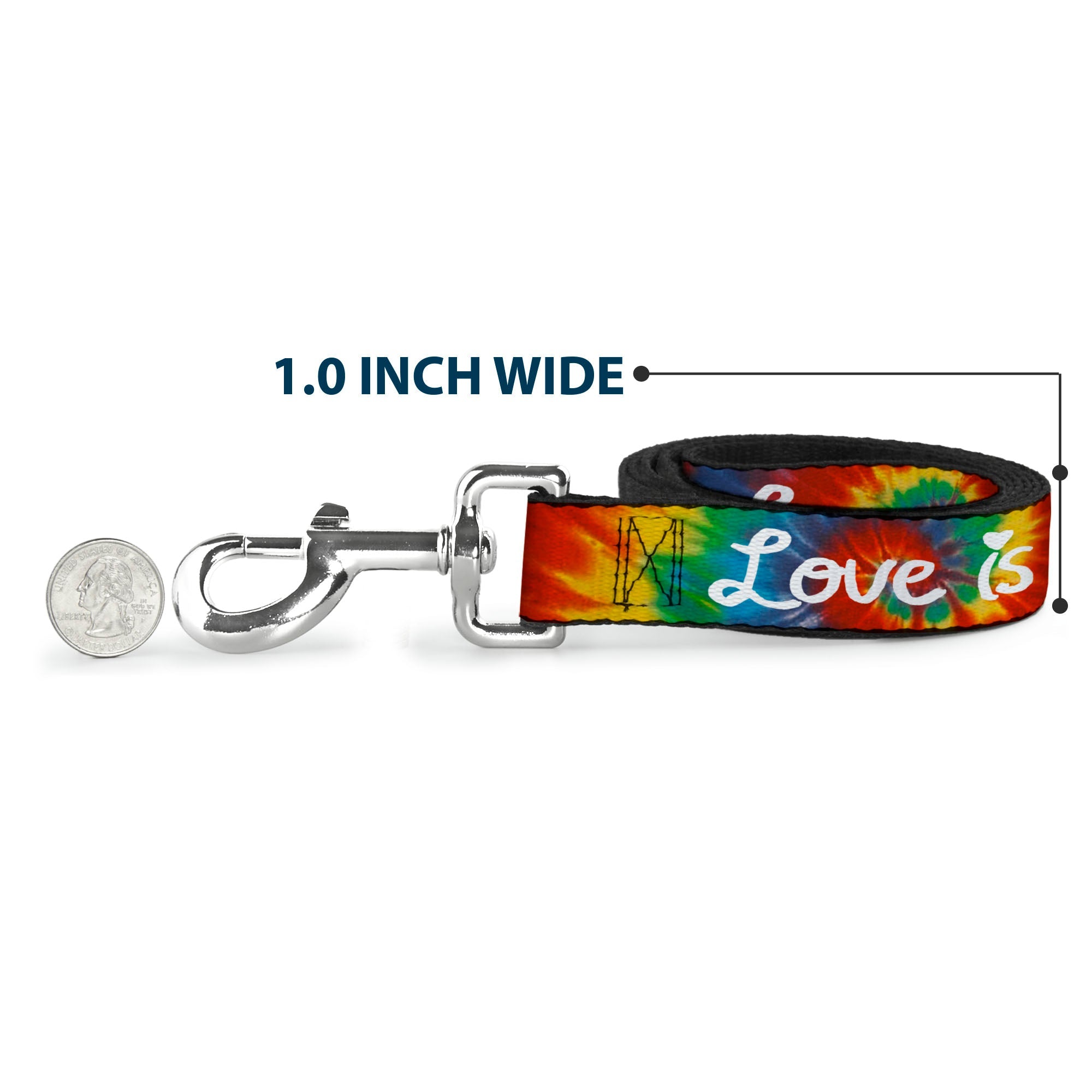 Dog Leash - LOVE IS LOVE BD Tie Dye/White