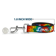 Dog Leash - LOVE IS LOVE BD Tie Dye/White