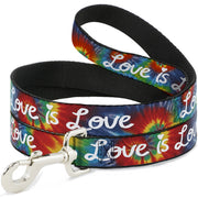 Dog Leash - LOVE IS LOVE BD Tie Dye/White