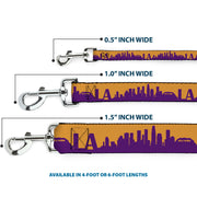 Dog Leash - Los Angeles Solid Skyline/LA Gold/Purple