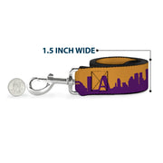 Dog Leash - Los Angeles Solid Skyline/LA Gold/Purple
