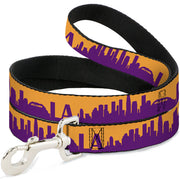 Dog Leash - Los Angeles Solid Skyline/LA Gold/Purple