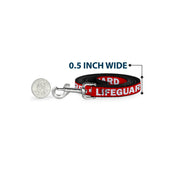 Dog Leash - LIFEGUARD/Logo Red/White