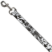 Dog Leash - Madness White/Black