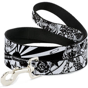 Dog Leash - Madness White/Black
