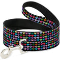 Load image into Gallery viewer, Dog Leash - Mini Hearts Black/Multi Color
