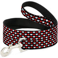 Load image into Gallery viewer, Dog Leash - Mini Hearts Black/Red/White
