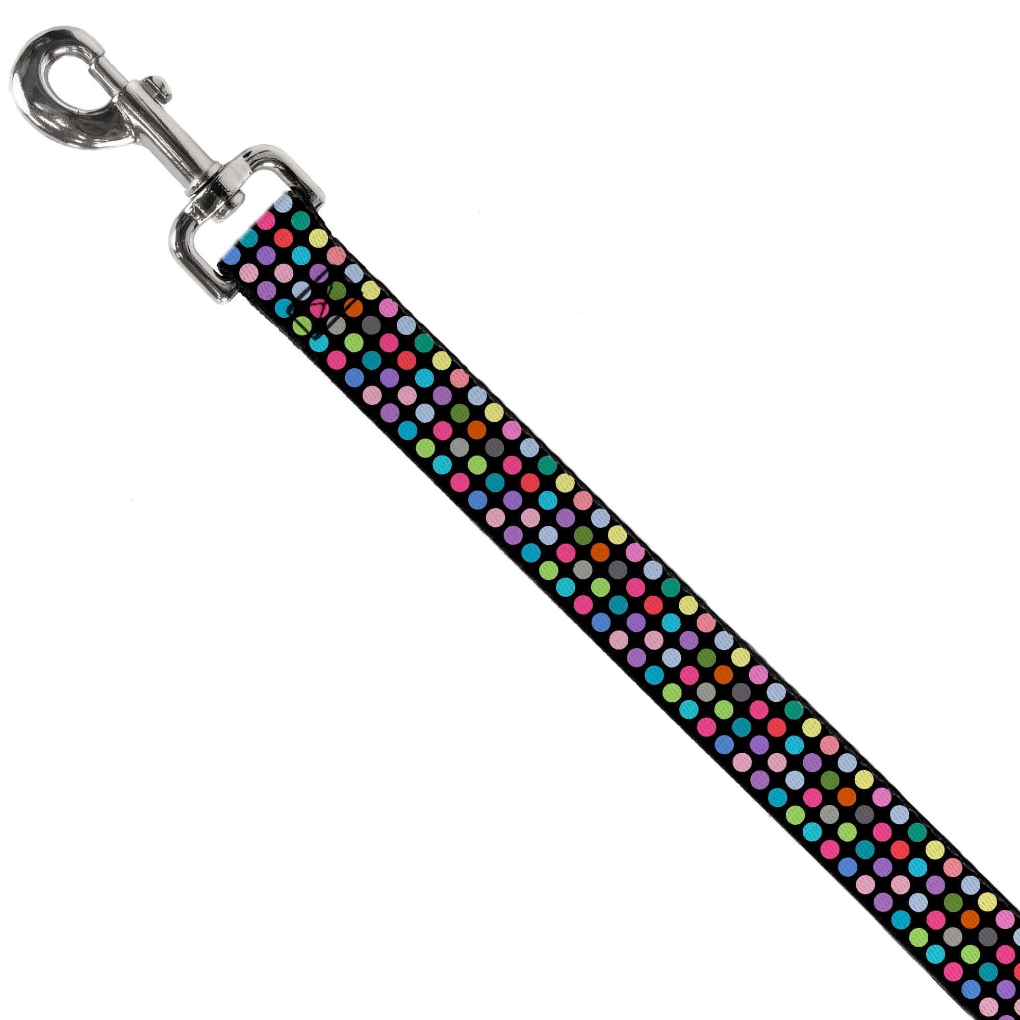 Dog Leash - Mini Polka Dots Black/Multi Color