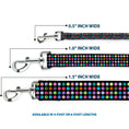 Load image into Gallery viewer, Dog Leash - Mini Polka Dots Black/Multi Color

