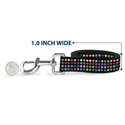 Dog Leash - Mini Polka Dots Black/Multi Color