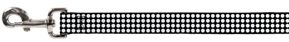 Dog Leash - Mini Polka Dots Black/White
