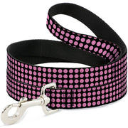 Dog Leash - Mini Polka Dots Black/Pink