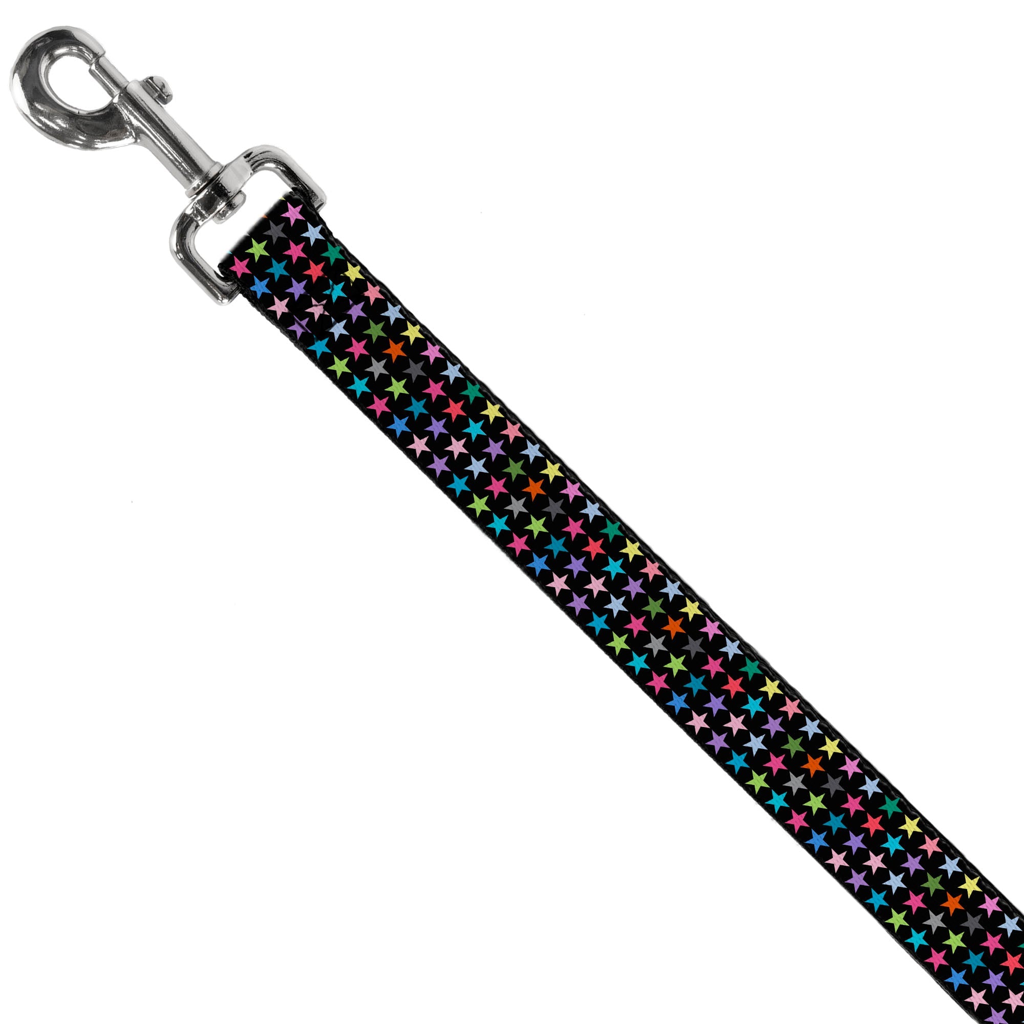 Dog Leash - Mini Stars Black/Multi Color