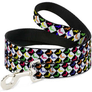 Dog Leash - Mud Flap Girl Diamonds Black/White/Multi Neon