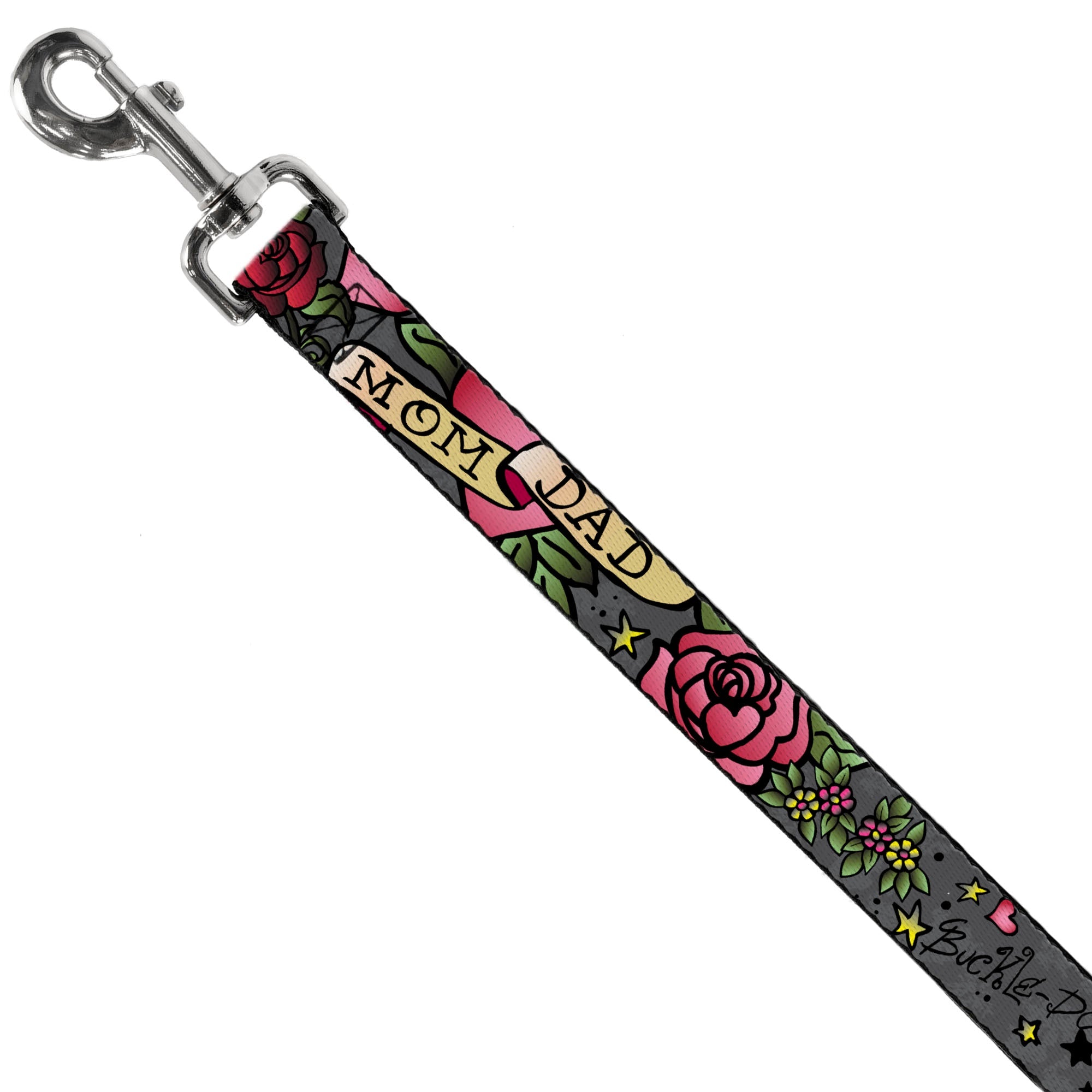 Dog Leash - Mom & Dad Gray