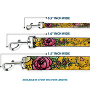 Dog Leash - Mom & Dad Yellow