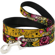 Dog Leash - Mom & Dad Yellow