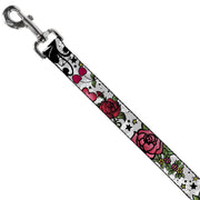 Dog Leash - Mom & Dad CLOSE-UP White
