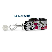 Dog Leash - Mom & Dad CLOSE-UP White