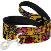 Dog Leash - Mom & Dad CLOSE-UP Yellow