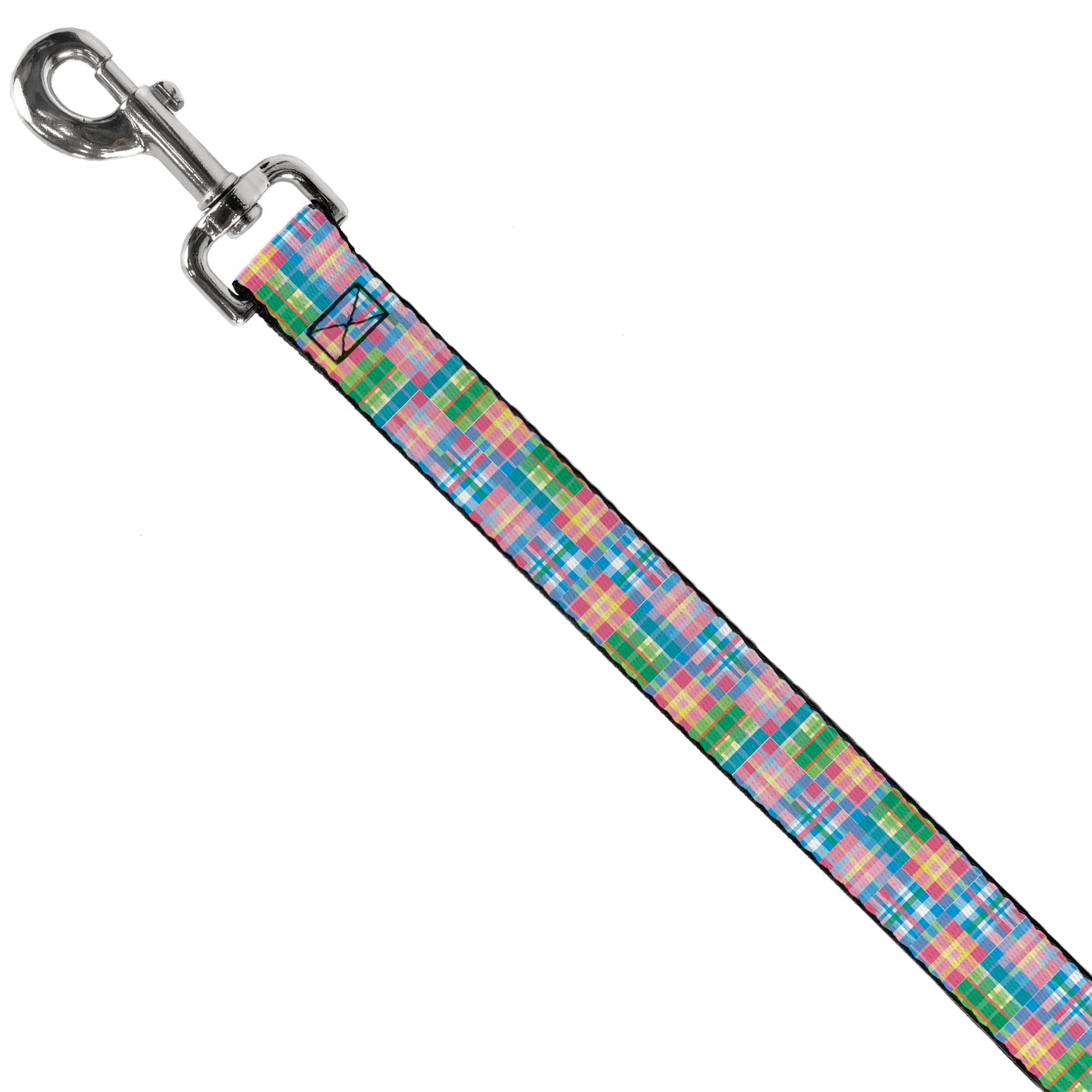 Dog Leash - Madras Plaid Pink