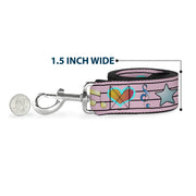 Dog Leash - Music Notes Pink
