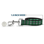 Dog Leash - Mini Houndstooth Green/Black/Gray