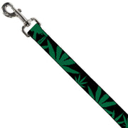 Buckle-Down Dog Leash - Marijuana Leaf Close-Up