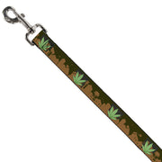 Buckle-Down Dog Leash - Marijuana Leaf Skyline
