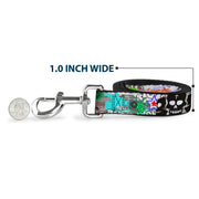 Dog Leash - Music Skulls Multi Color