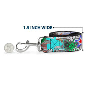 Dog Leash - Music Skulls Multi Color