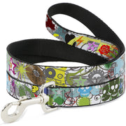 Dog Leash - Music Skulls Multi Color