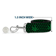 Buckle-Down Dog Leash - Marijuana Garden Black/Green