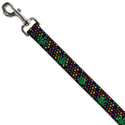 Buckle-Down Dog Leash - Marijuana Garden Black/Multi Color