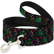 Buckle-Down Dog Leash - Marijuana Garden Black/Multi Color