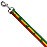 Buckle-Down Dog Leash - Marijuana Leaf Repeat Rasta