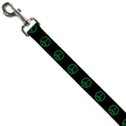 Buckle-Down Dog Leash - Marijuana Peace Repeat Black/Green