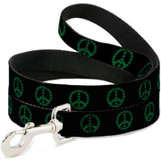 Buckle-Down Dog Leash - Marijuana Peace Repeat Black/Green