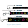 Load image into Gallery viewer, Buckle-Down Dog Leash - Marijuana Peace Repeat Black/Multi Color
