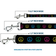 Buckle-Down Dog Leash - Marijuana Peace Repeat Black/Multi Color