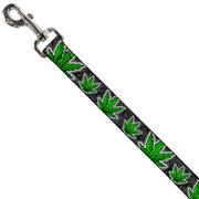 Buckle-Down Dog Leash - Marijuana Haze Black