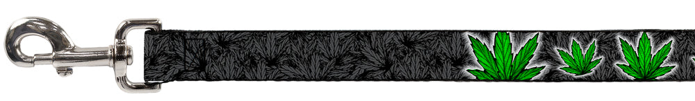 Buckle-Down Dog Leash - Marijuana Haze Black