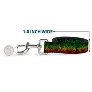 Buckle-Down Dog Leash - Marijuana Haze Rasta/Rasta