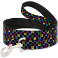 Load image into Gallery viewer, Dog Leash - Musical Checkers Black/Neon
